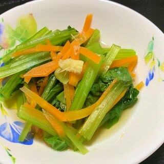 小松菜とにんじんの煮浸し